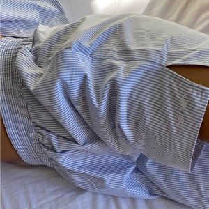 djerf avenue breezy shorts blue stripe